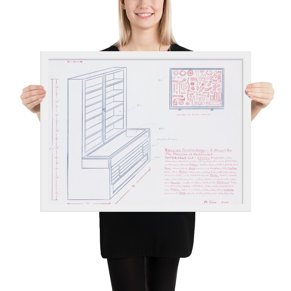 Rescue Archaeology - A Project for the Museum of Modern Art by Mark Dion, Framed poster