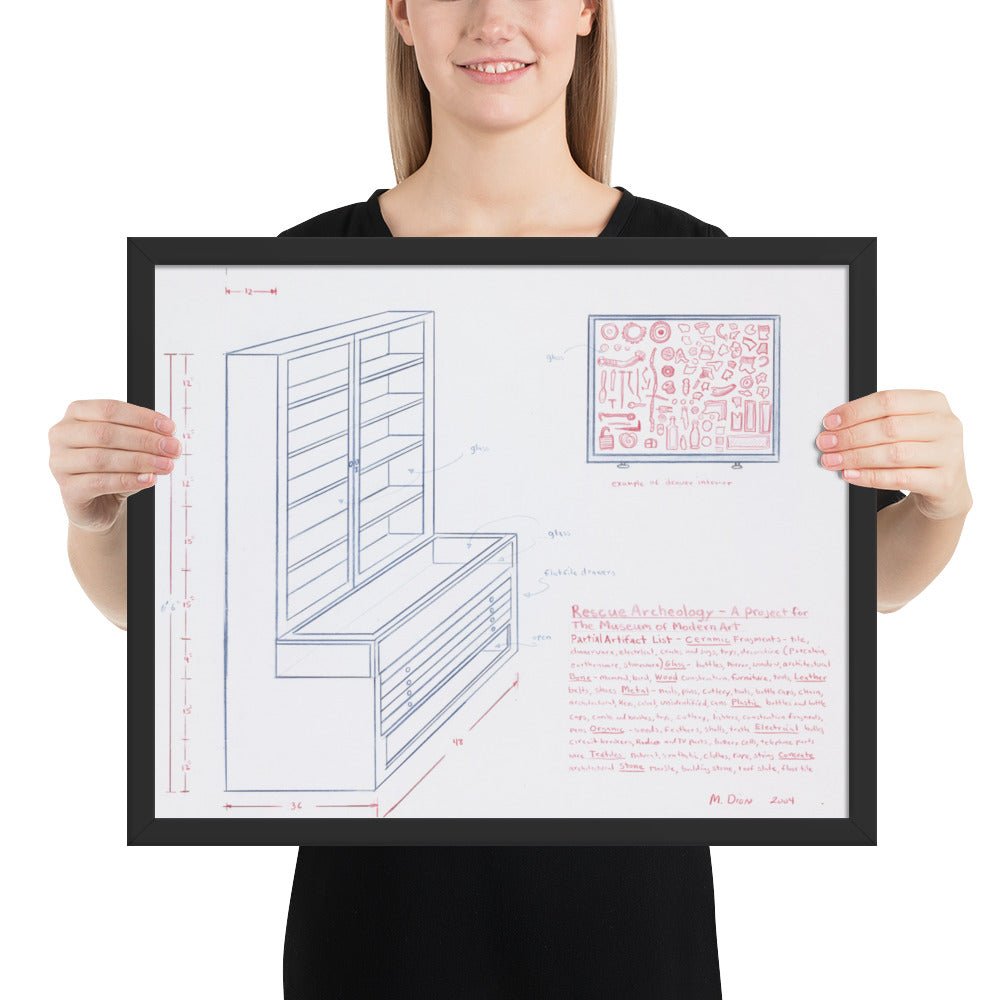 Rescue Archaeology - A Project for the Museum of Modern Art by Mark Dion, Framed poster
