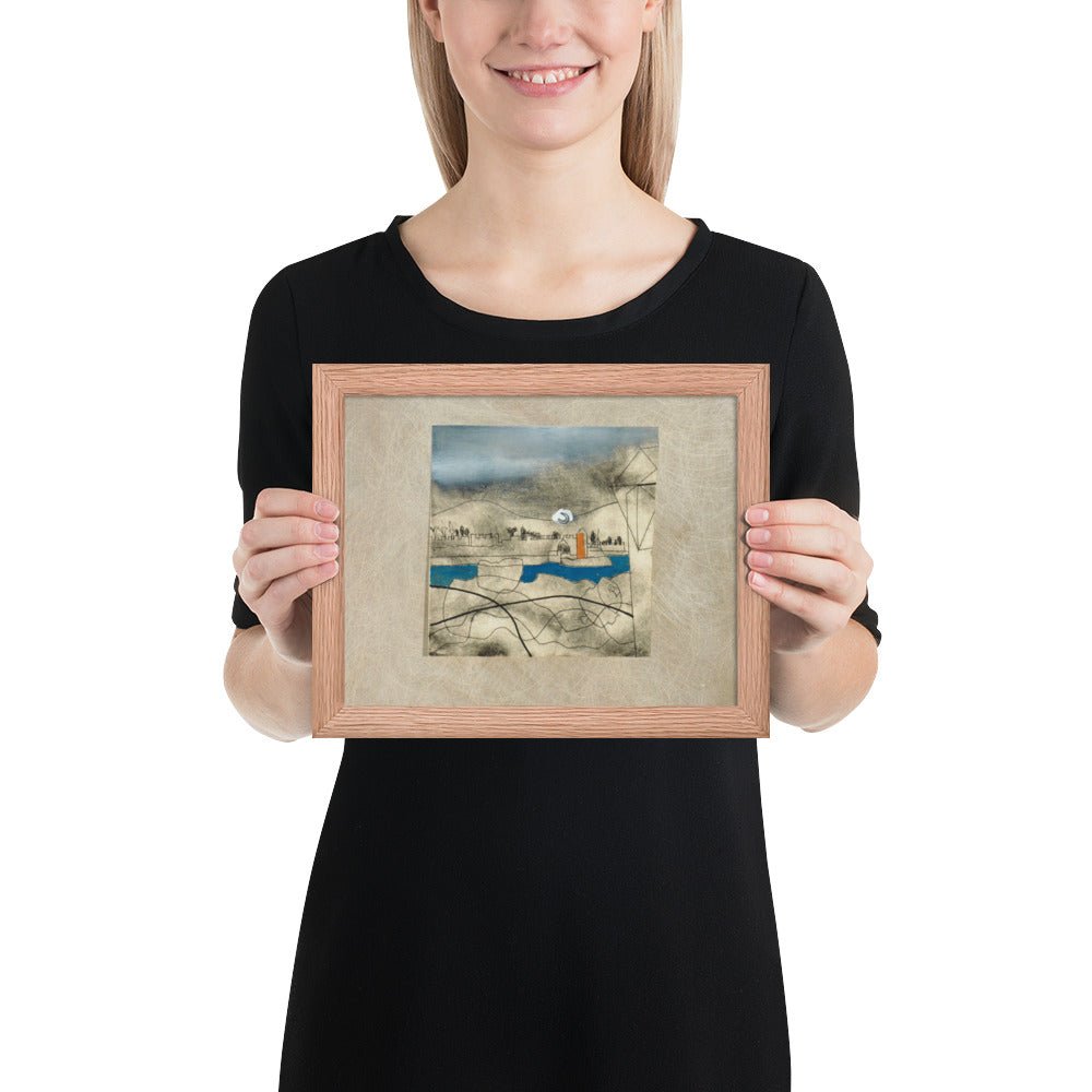 Rhodos by Ben Nicholson, Framed poster