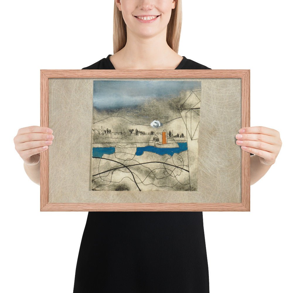 Rhodos by Ben Nicholson, Framed poster
