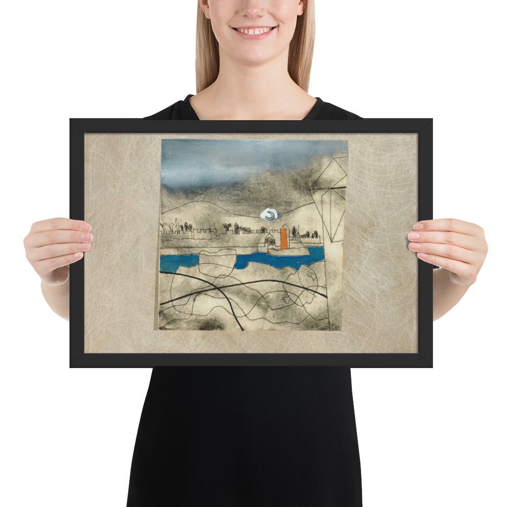 Rhodos by Ben Nicholson, Framed poster