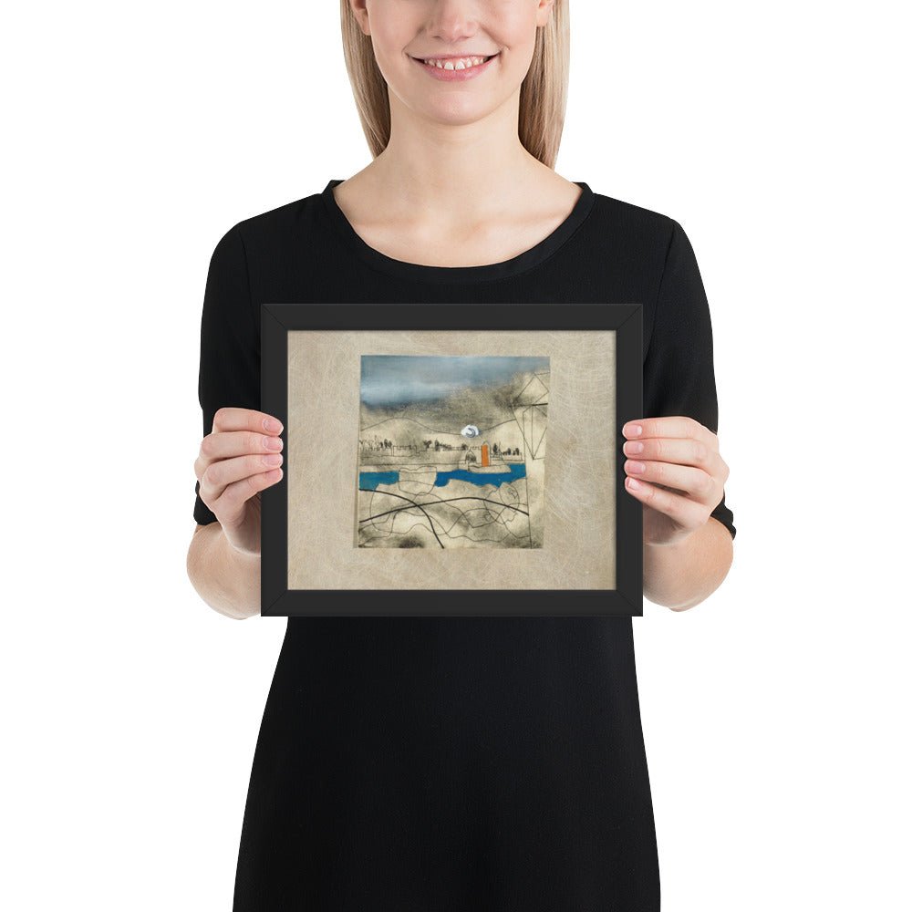 Rhodos by Ben Nicholson, Framed poster