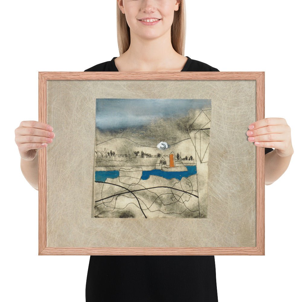 Rhodos by Ben Nicholson, Framed poster