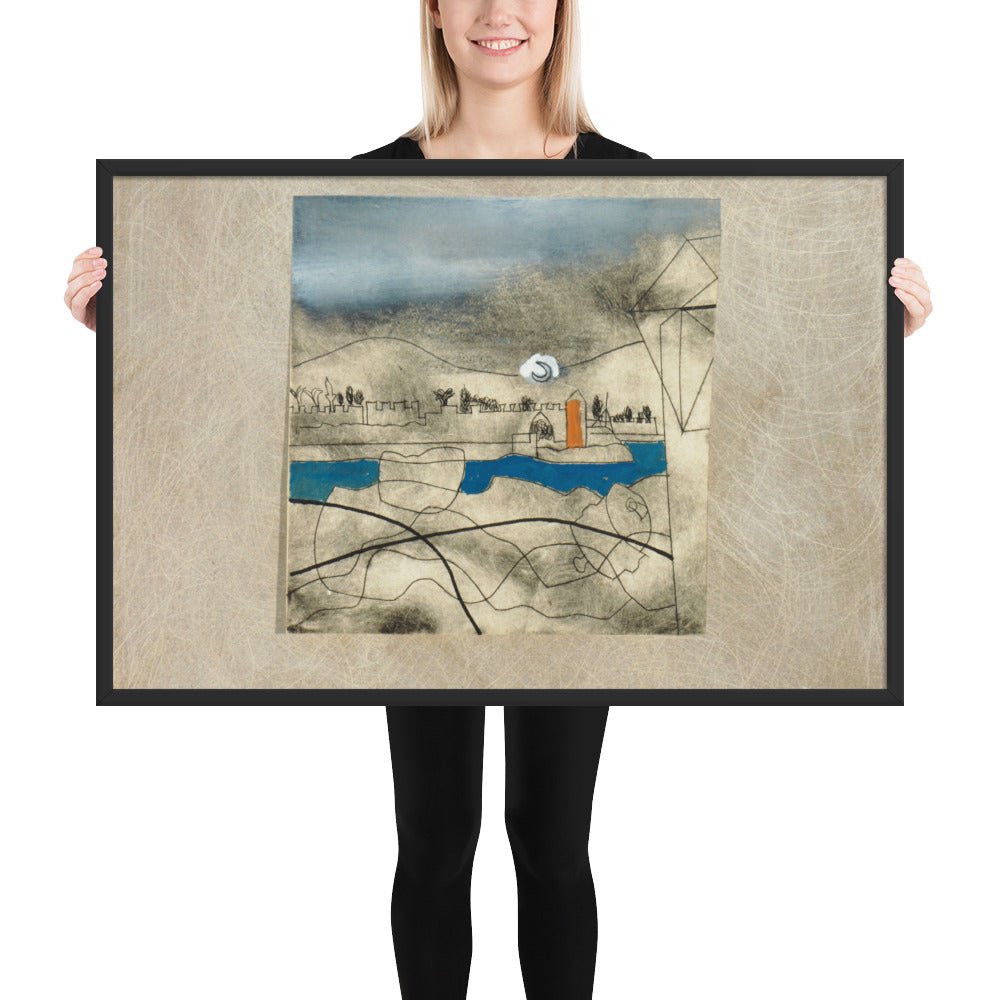 Rhodos by Ben Nicholson, Framed poster