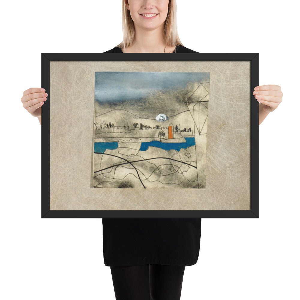 Rhodos by Ben Nicholson, Framed poster