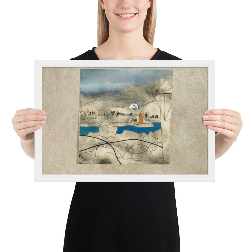 Rhodos by Ben Nicholson, Framed poster