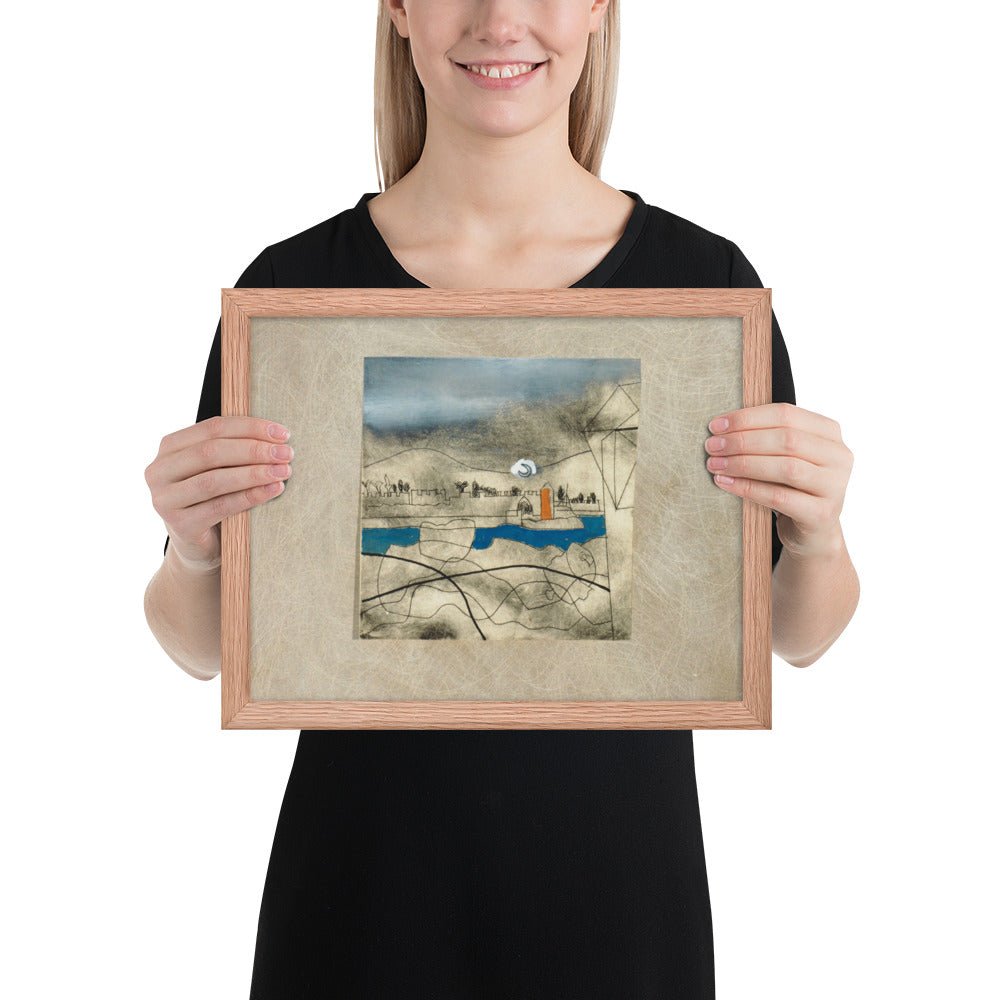 Rhodos by Ben Nicholson, Framed poster