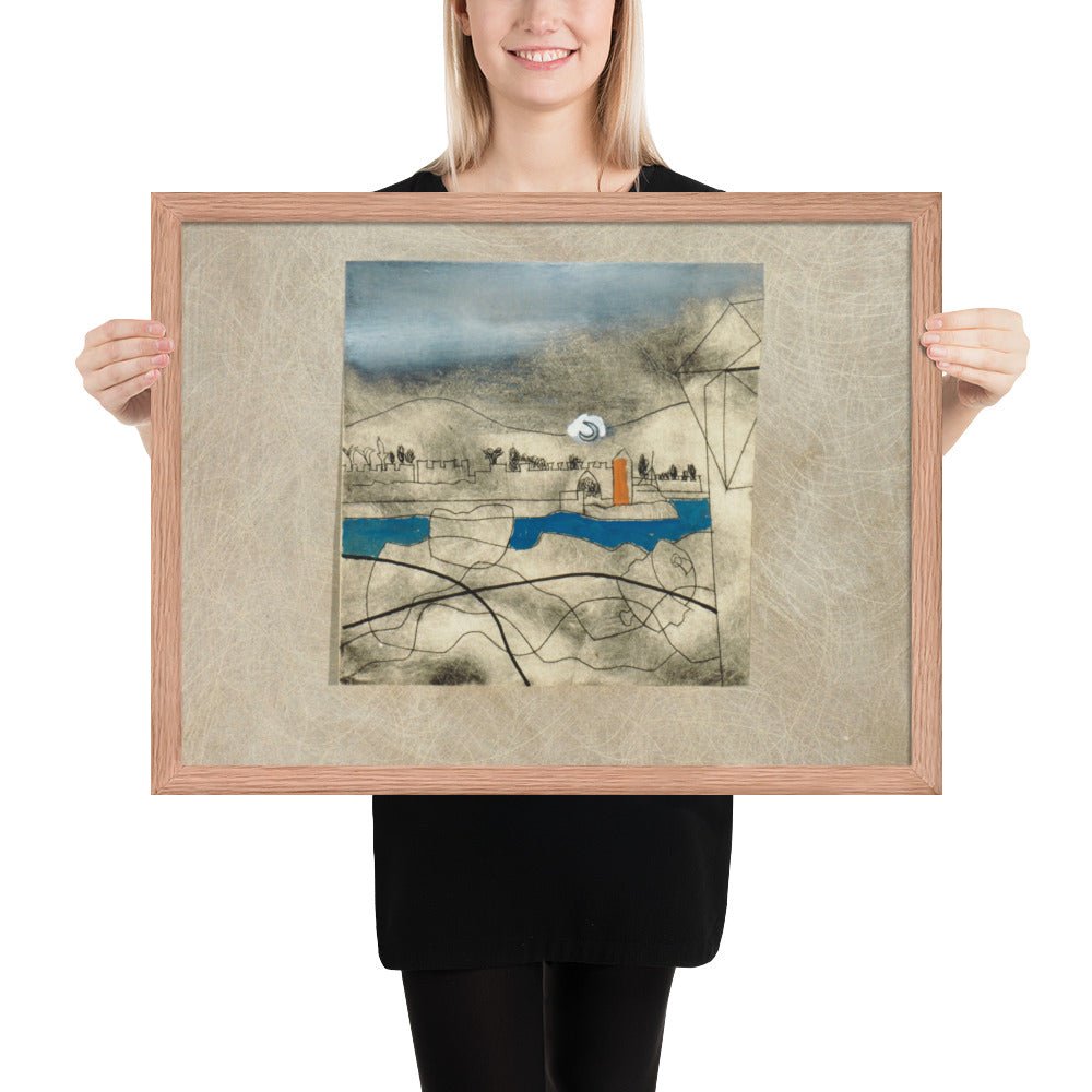 Rhodos by Ben Nicholson, Framed poster
