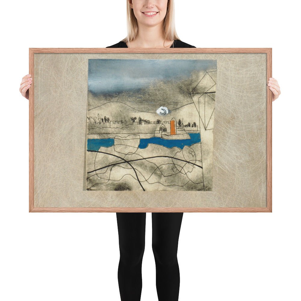Rhodos by Ben Nicholson, Framed poster