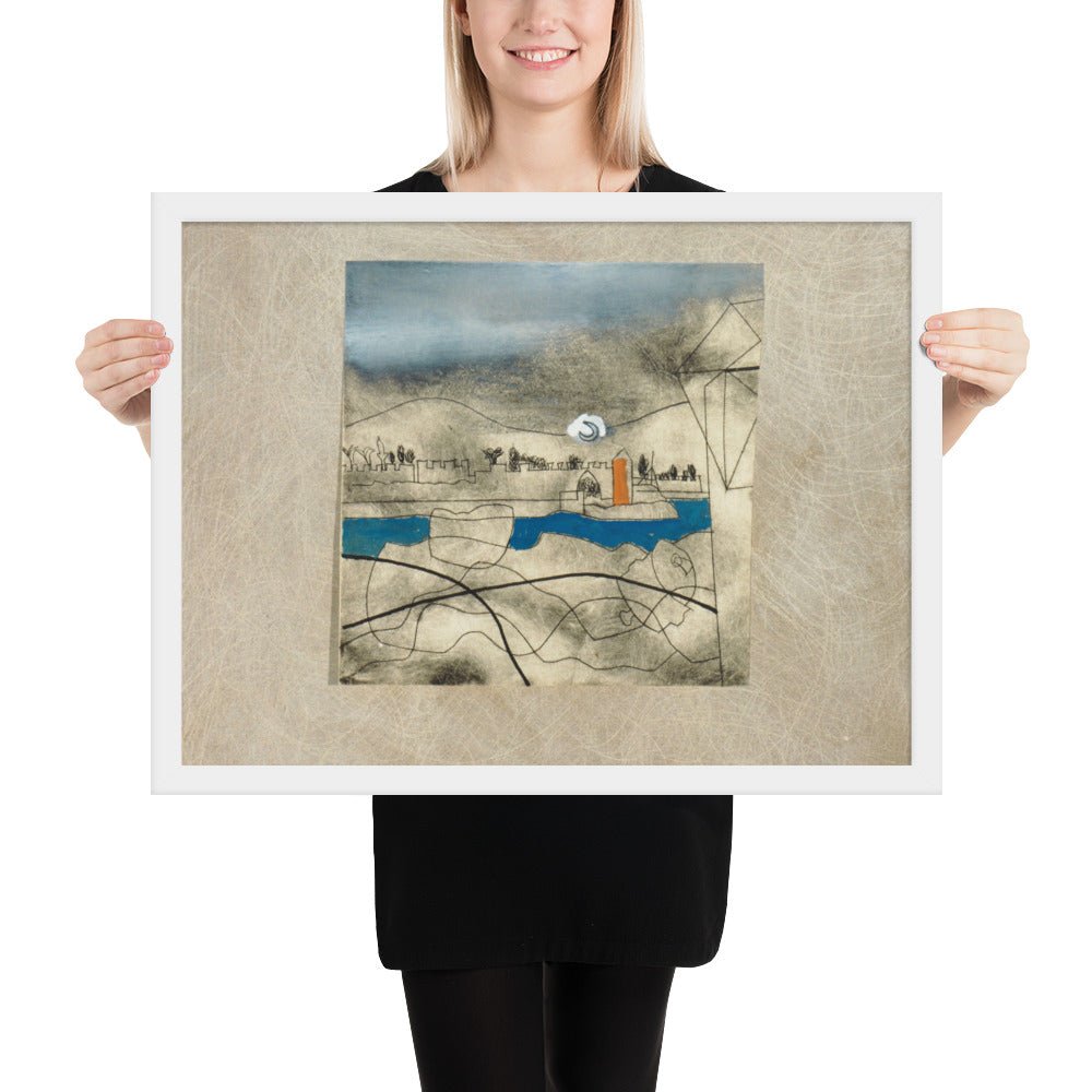 Rhodos by Ben Nicholson, Framed poster