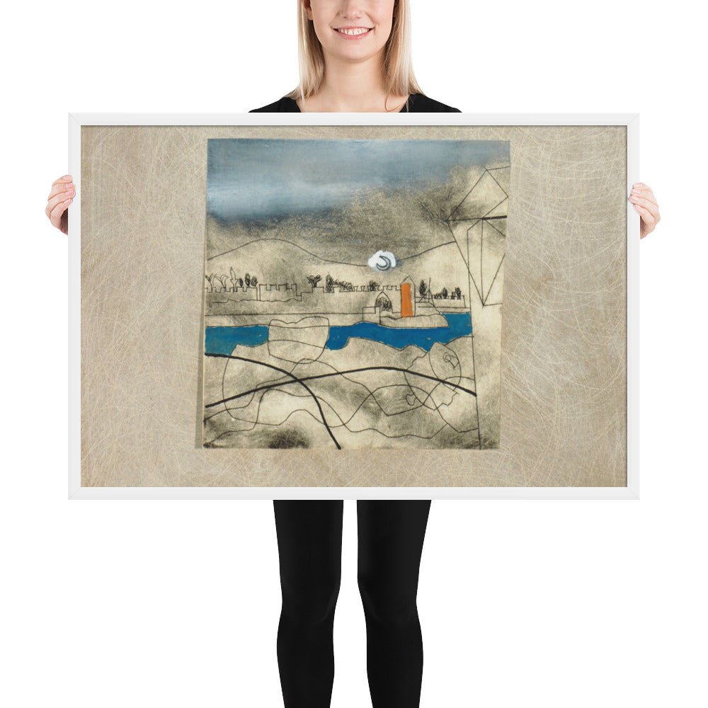 Rhodos by Ben Nicholson, Framed poster