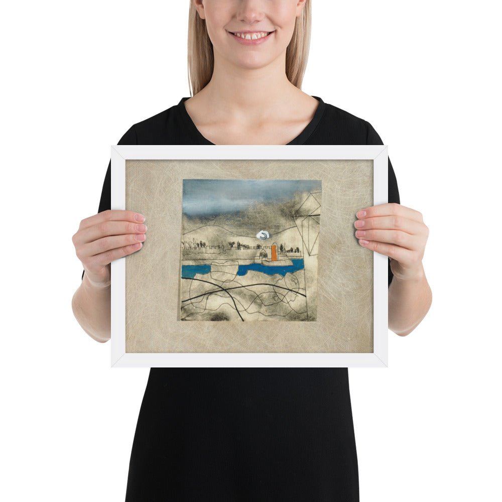 Rhodos by Ben Nicholson, Framed poster