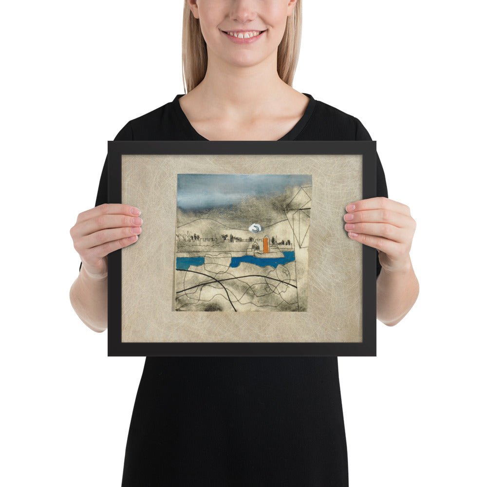 Rhodos by Ben Nicholson, Framed poster