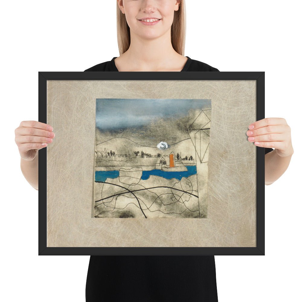 Rhodos by Ben Nicholson, Framed poster