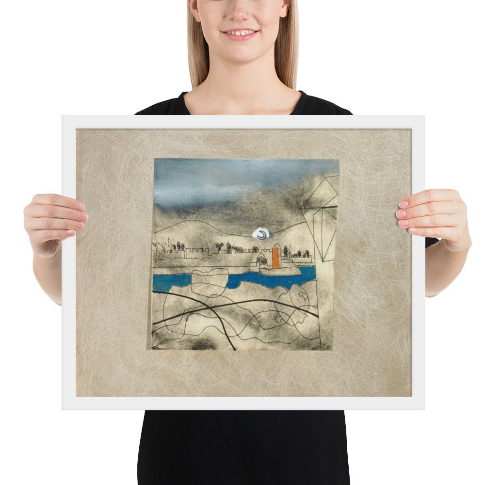 Rhodos by Ben Nicholson, Framed poster