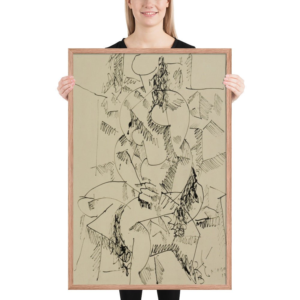 Seated Nude of Forms by Fernand Léger, Framed poster