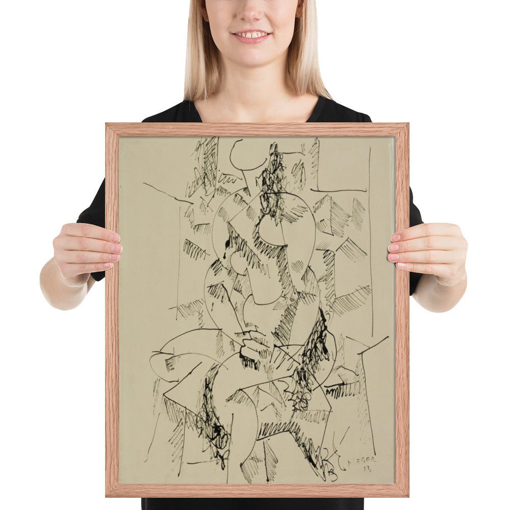 Seated Nude of Forms by Fernand Léger, Framed poster