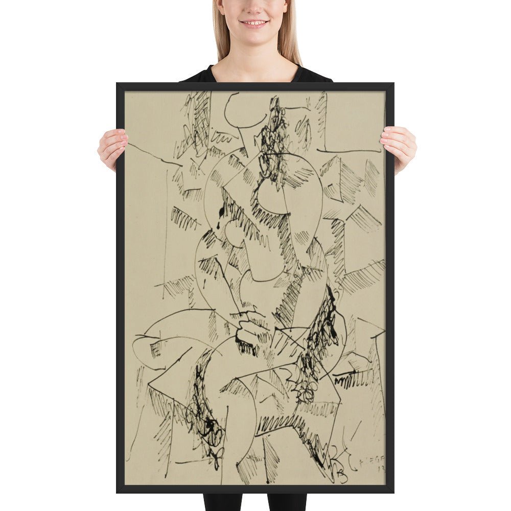 Seated Nude of Forms by Fernand Léger, Framed poster