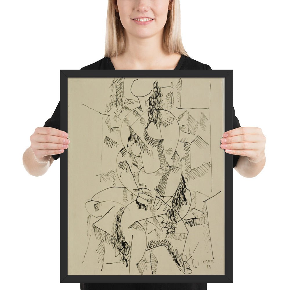 Seated Nude of Forms by Fernand Léger, Framed poster
