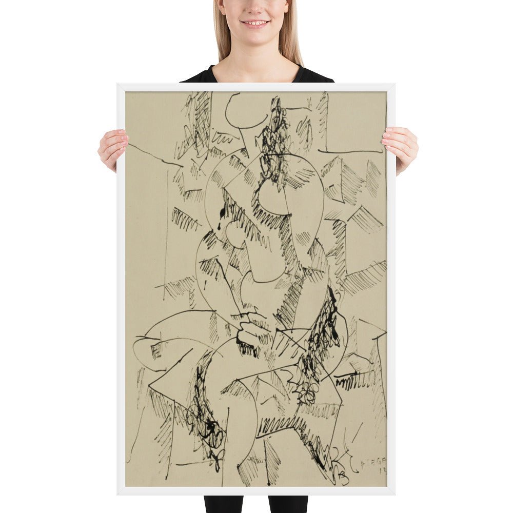 Seated Nude of Forms by Fernand Léger, Framed poster