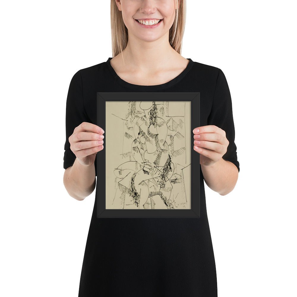 Seated Nude of Forms by Fernand Léger, Framed poster