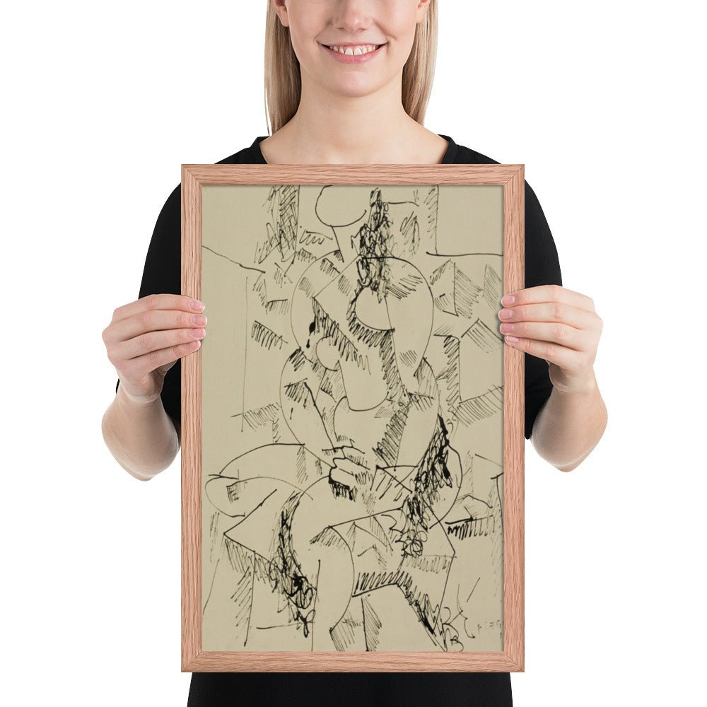 Seated Nude of Forms by Fernand Léger, Framed poster