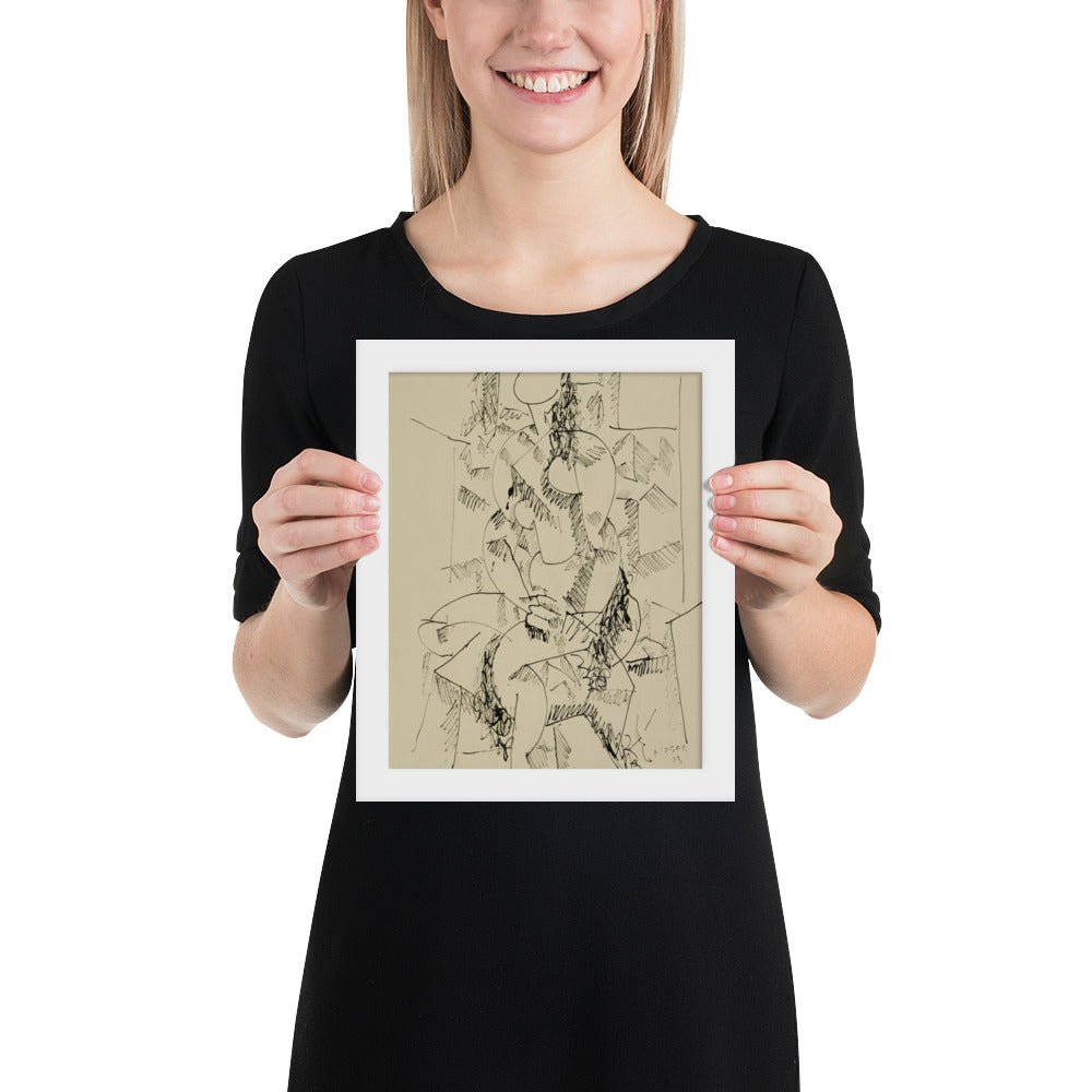 Seated Nude of Forms by Fernand Léger, Framed poster