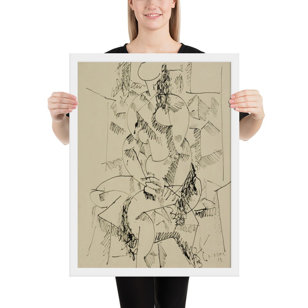 Seated Nude of Forms by Fernand Léger, Framed poster
