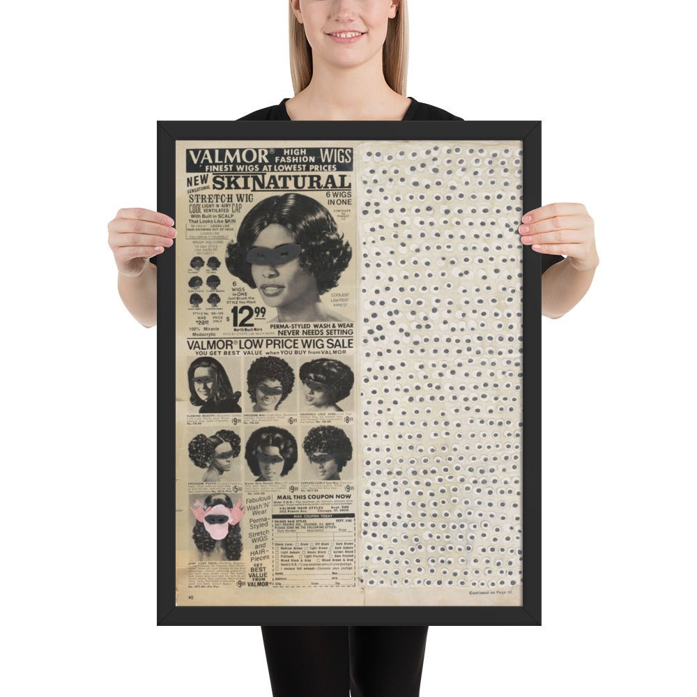 Skinatural by Ellen Gallagher, Framed poster
