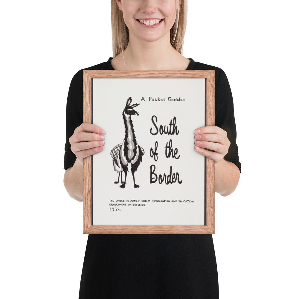 South of the Border by Fernando Bryce, Framed poster
