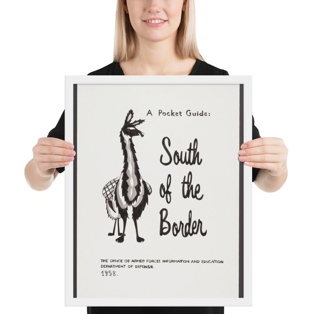 South of the Border by Fernando Bryce, Framed poster