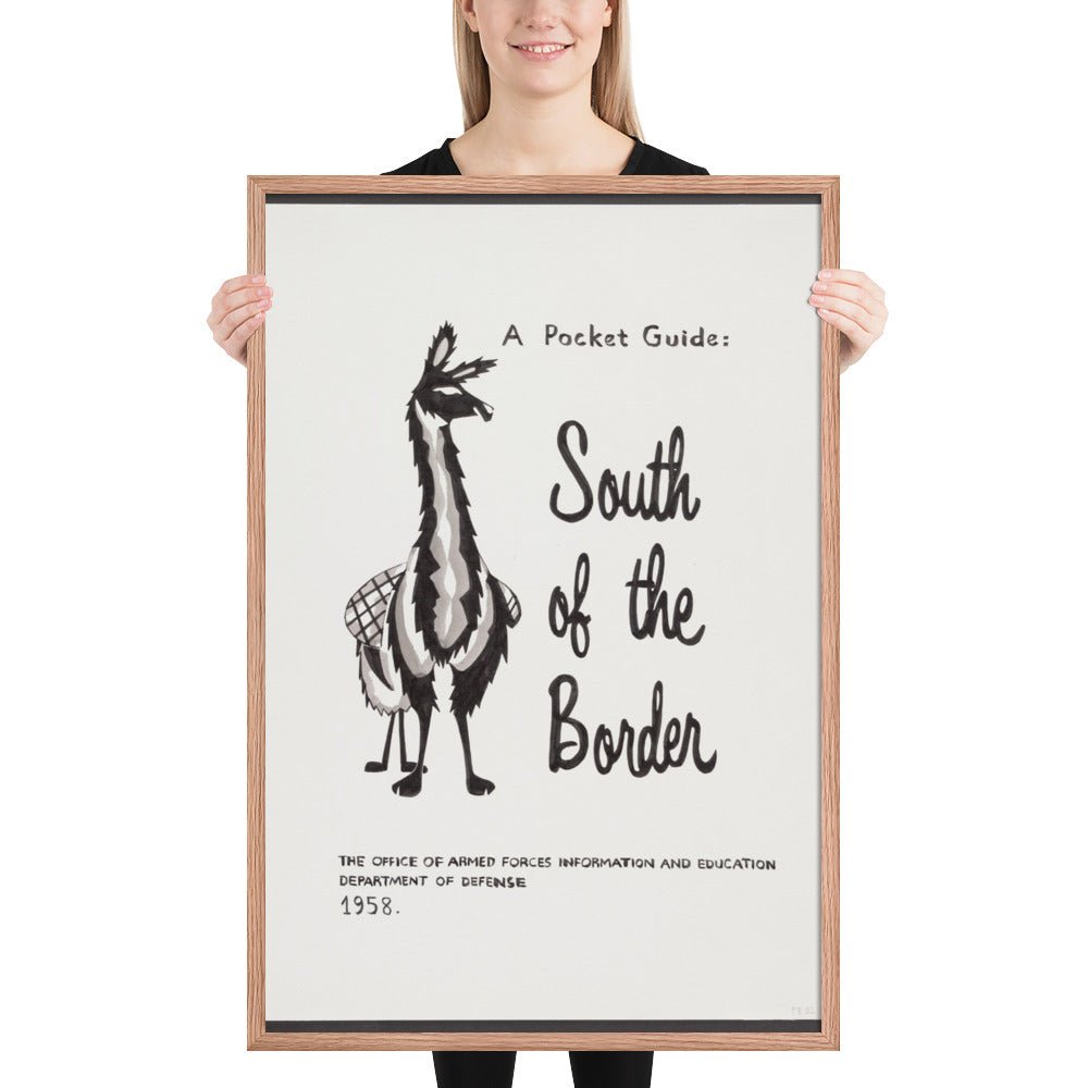 South of the Border by Fernando Bryce, Framed poster