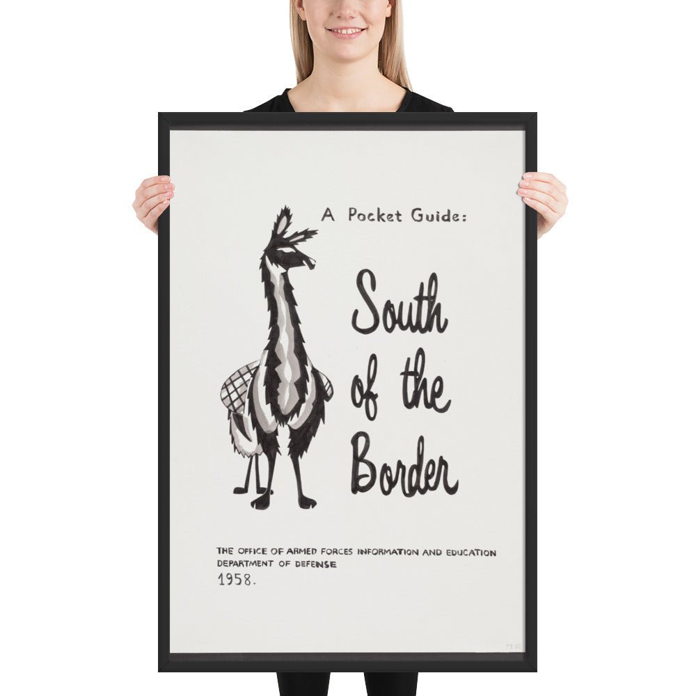 South of the Border by Fernando Bryce, Framed poster