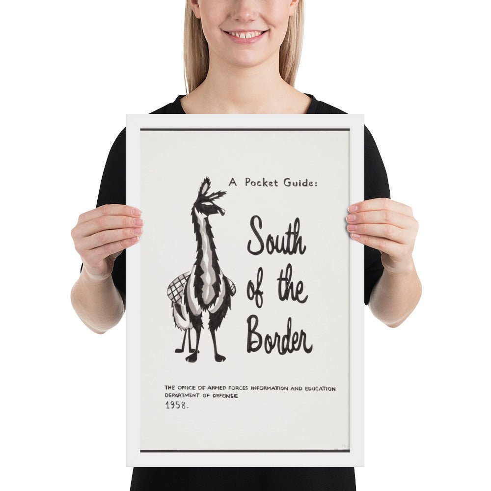 South of the Border by Fernando Bryce, Framed poster