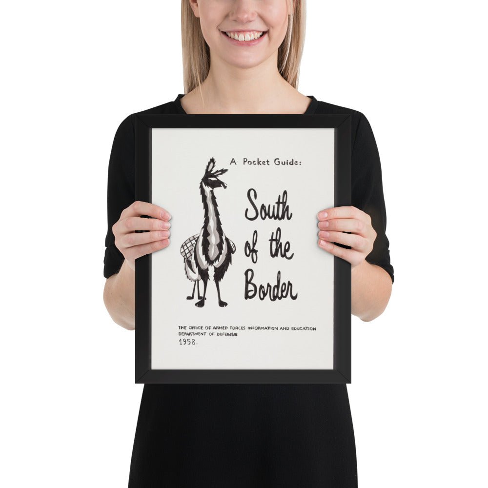 South of the Border by Fernando Bryce, Framed poster