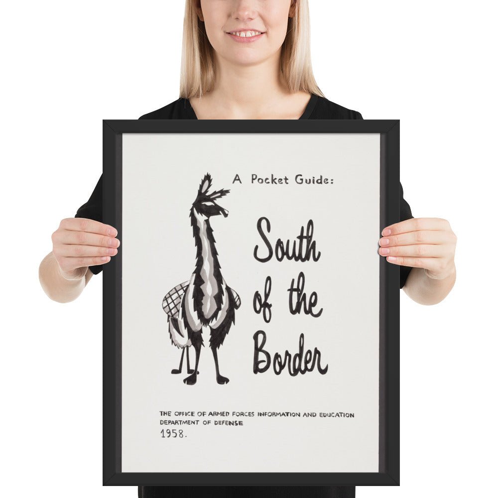 South of the Border by Fernando Bryce, Framed poster