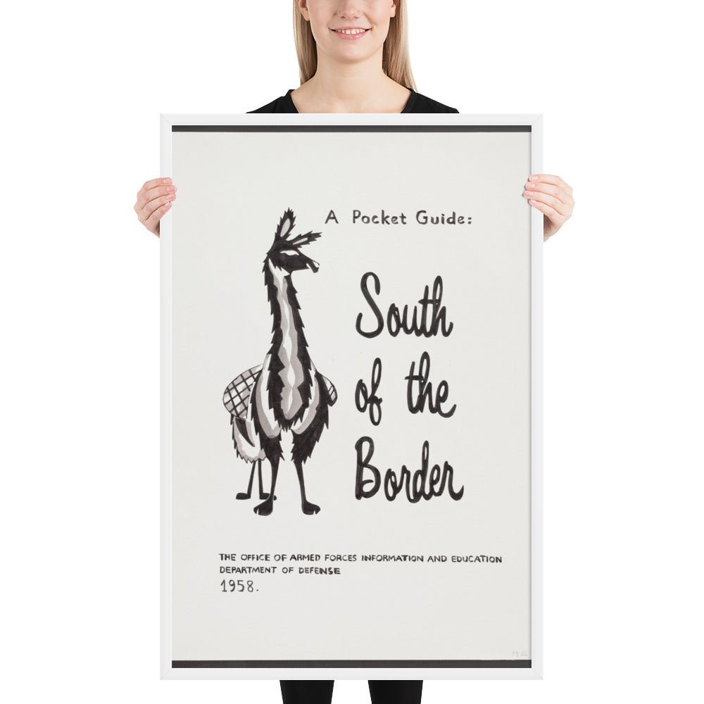 South of the Border by Fernando Bryce, Framed poster
