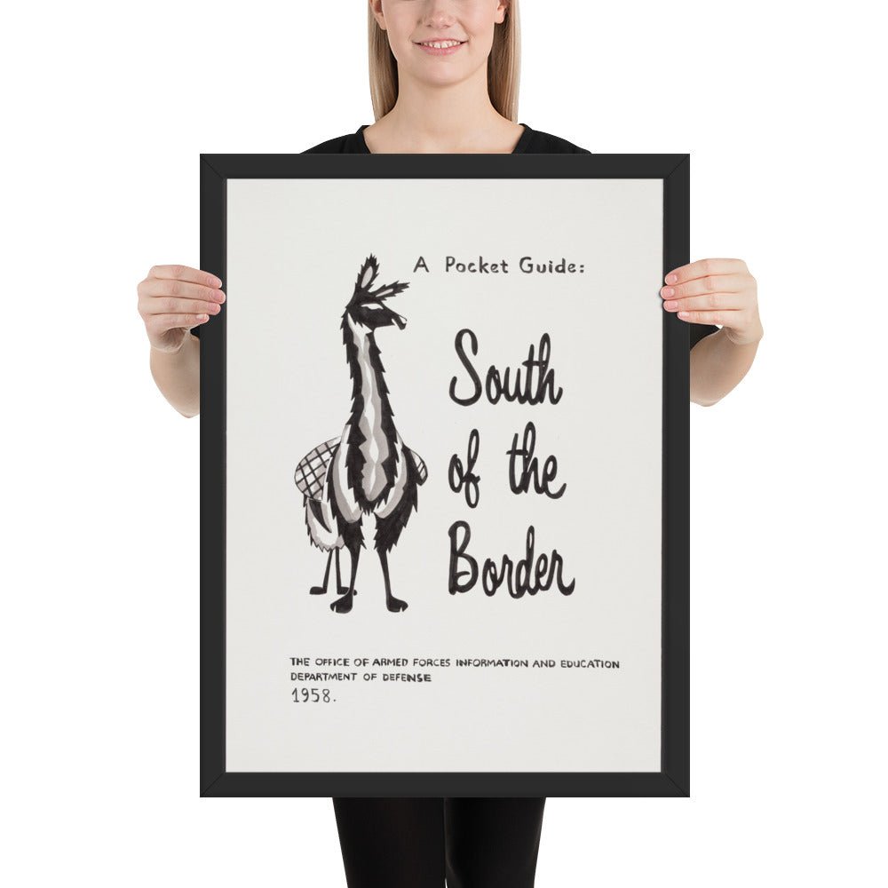 South of the Border by Fernando Bryce, Framed poster