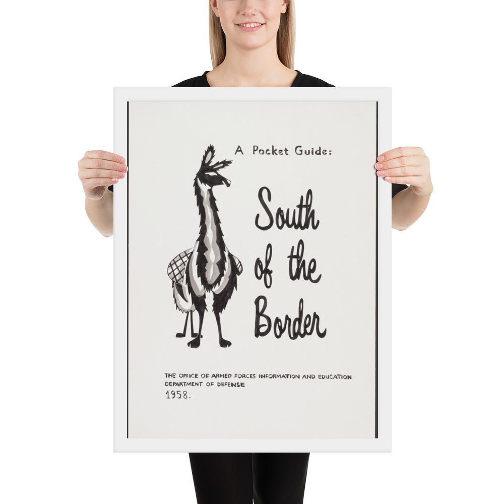 South of the Border by Fernando Bryce, Framed poster