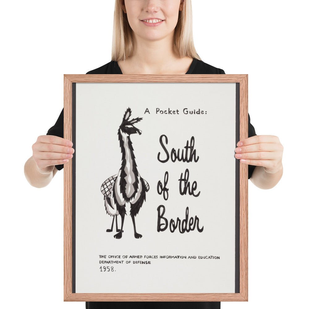 South of the Border by Fernando Bryce, Framed poster
