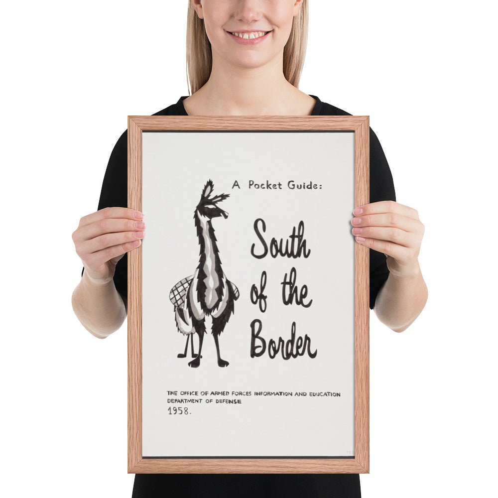 South of the Border by Fernando Bryce, Framed poster