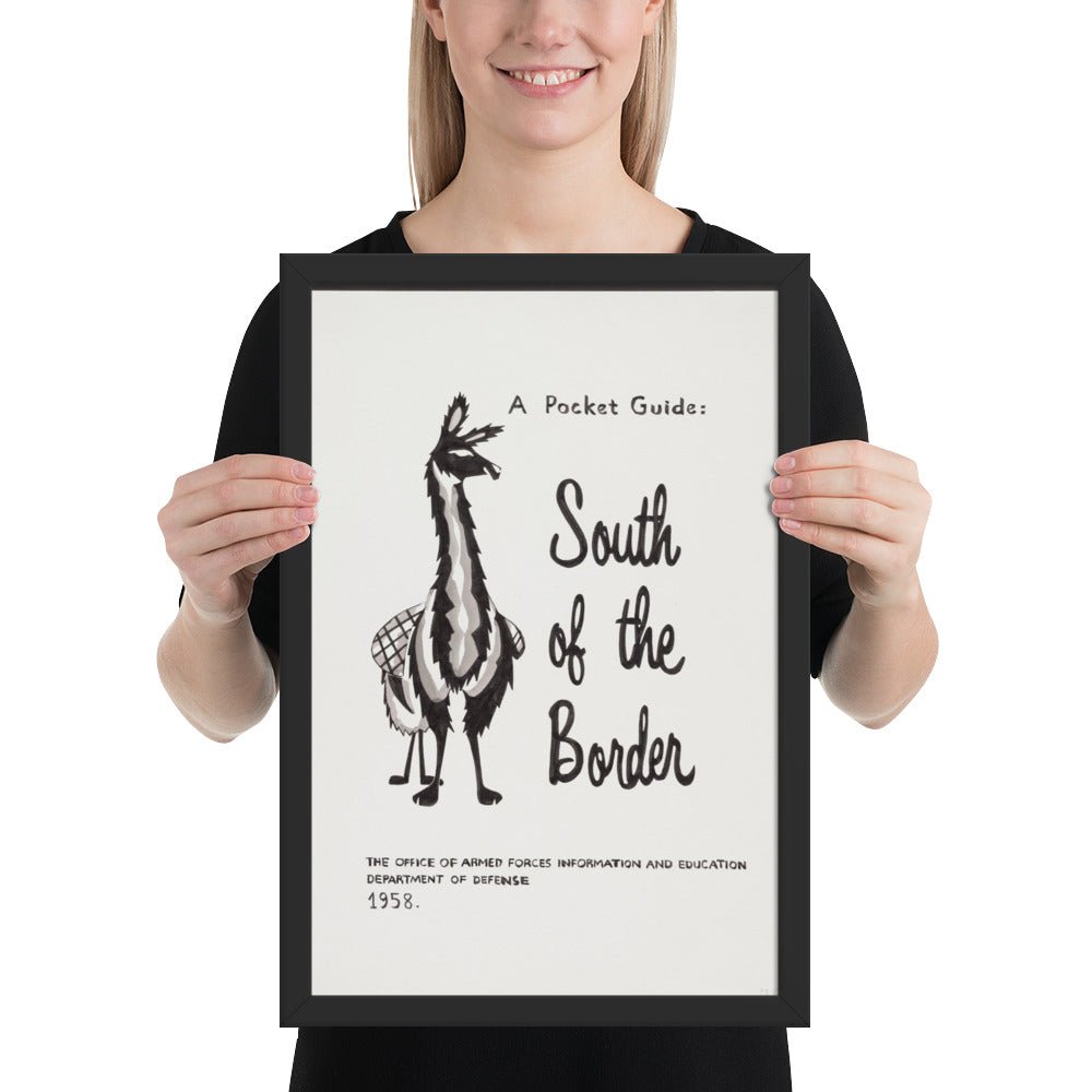 South of the Border by Fernando Bryce, Framed poster