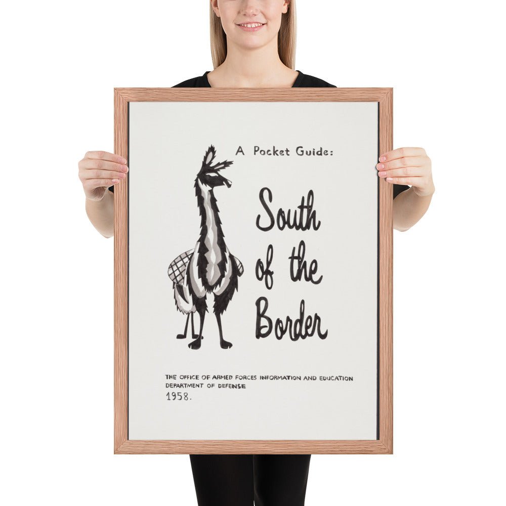 South of the Border by Fernando Bryce, Framed poster