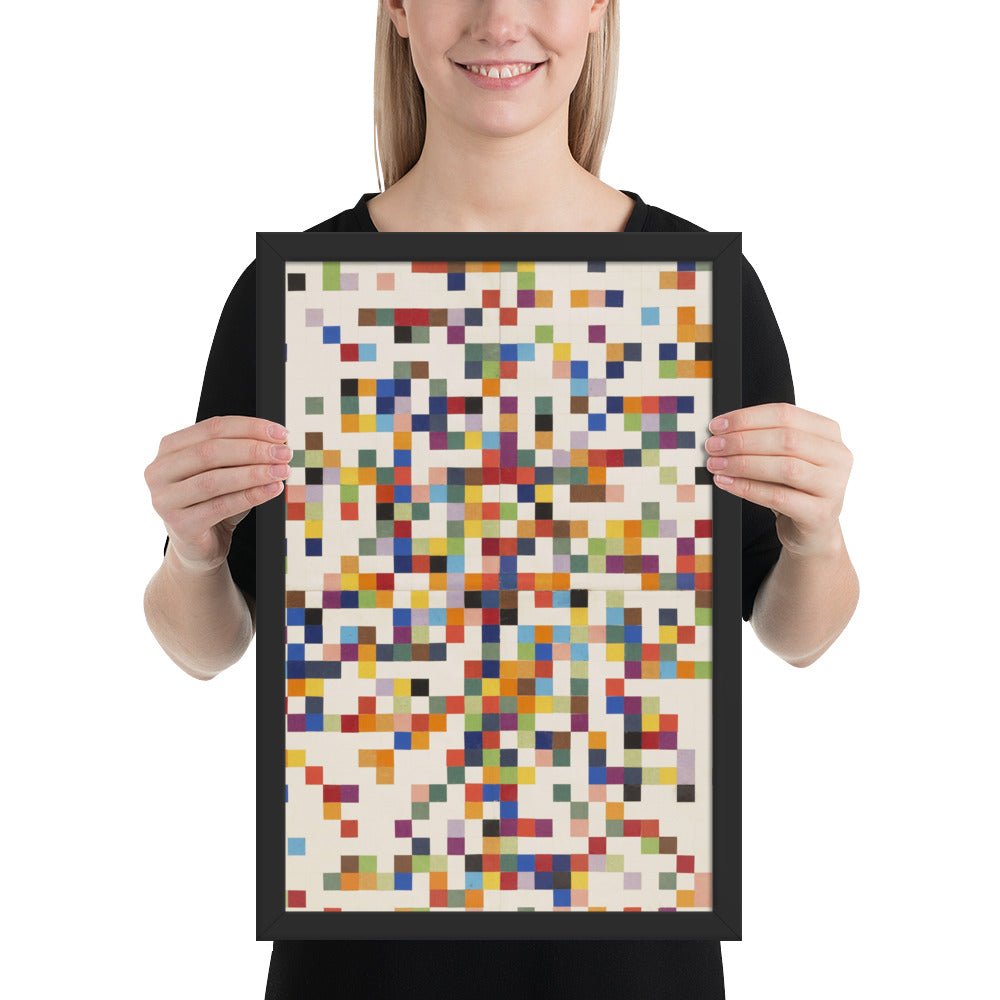 Spectrum Colors Arranged by Chance II by Ellsworth Kelly, Framed poster