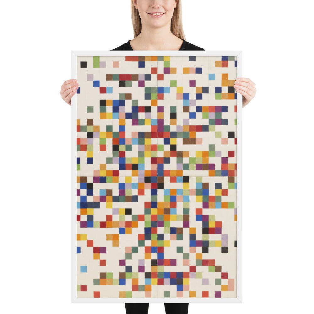 Spectrum Colors Arranged by Chance II by Ellsworth Kelly, Framed poster