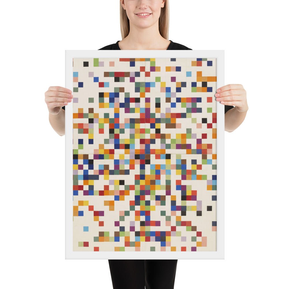 Spectrum Colors Arranged by Chance II by Ellsworth Kelly, Framed poster