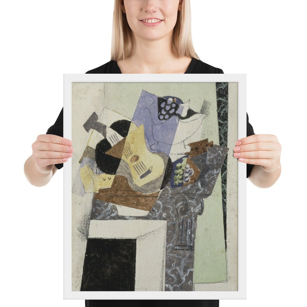 Stil Life on a Mantelpiece by Georges Braque, Framed poster