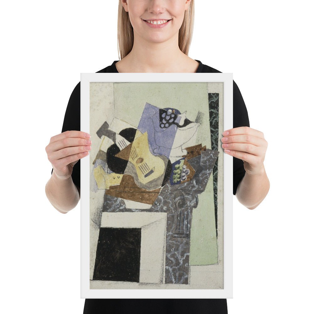 Stil Life on a Mantelpiece by Georges Braque, Framed poster