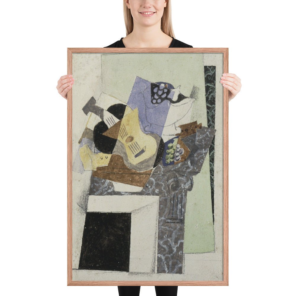 Stil Life on a Mantelpiece by Georges Braque, Framed poster