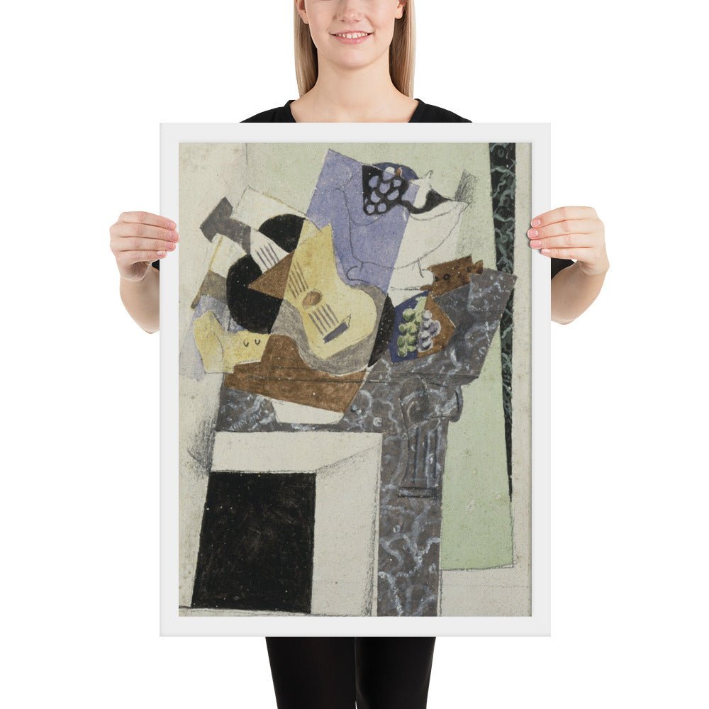 Stil Life on a Mantelpiece by Georges Braque, Framed poster
